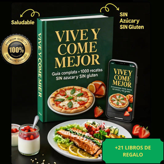 EBOOK "Vive y Come Mejor" + Como Organizar tus Comidas + Pan Alimenticio + 21 REGALOS